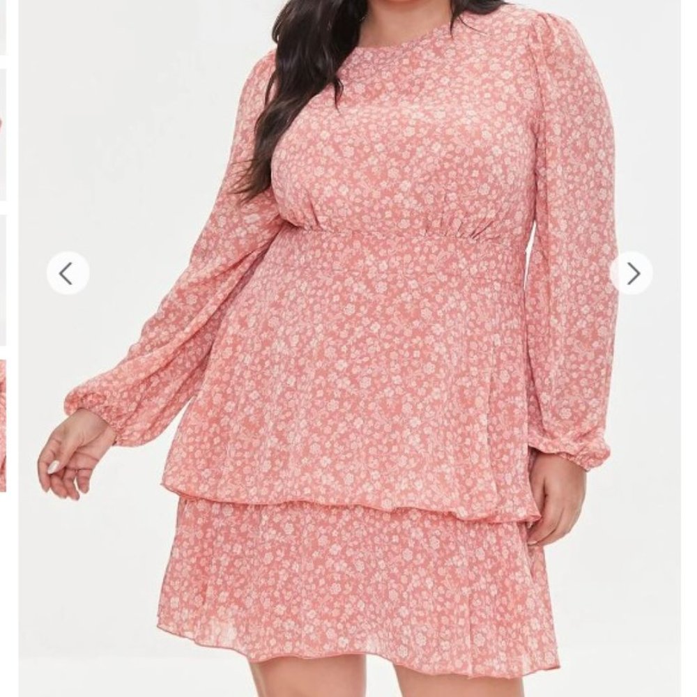 Plus Size Forever 21 Pink Floral Dress